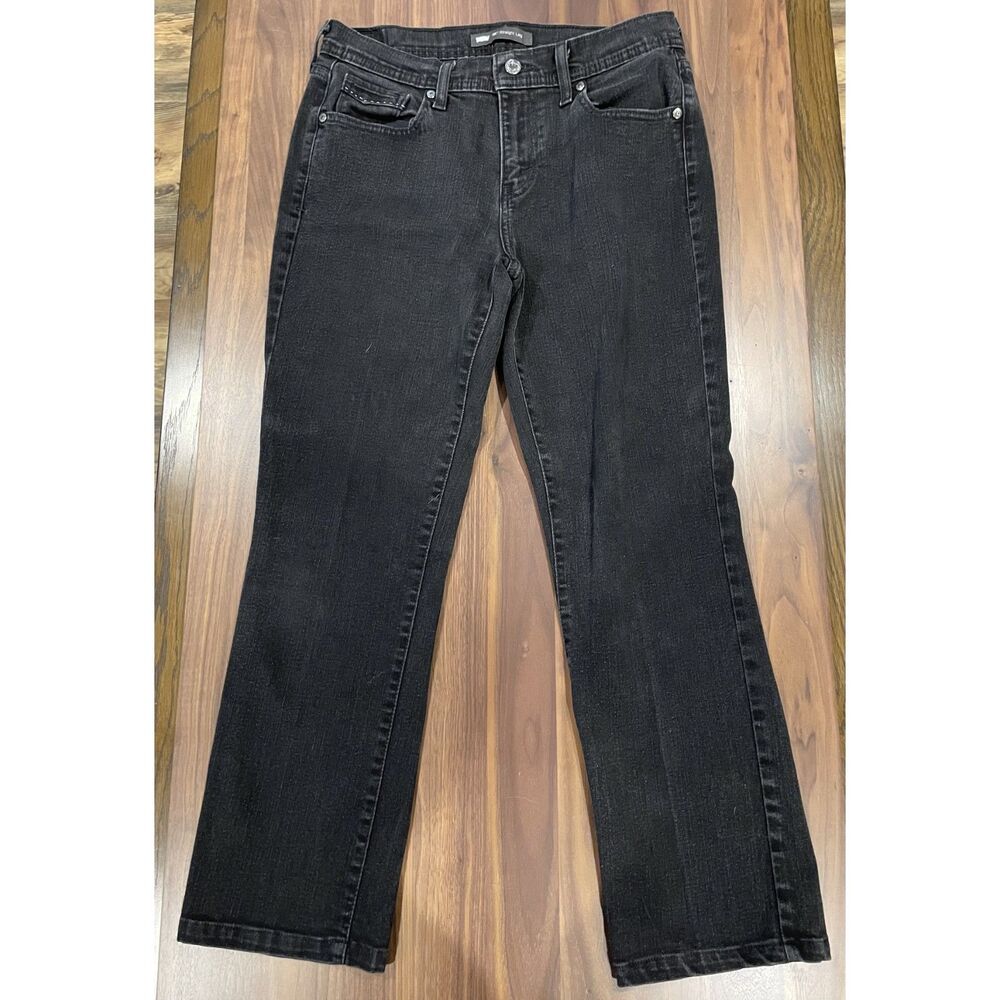 Levi's 505 Straight Leg Jeans Women’s 8S Black Denim Stretch 5-Pocket 8 Short